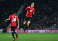 WEST BROMWICH, ENGLAND - DECEMBER 17: Zlatan Ibrahimovic of Manchester United celebrates scoring his sides second goal during the Premier League match between West Bromwich Albion and Manchester United at The Hawthorns on December 17, 2016 in West Bromwich, England.  (Photo by Michael Steele/Getty Images)
